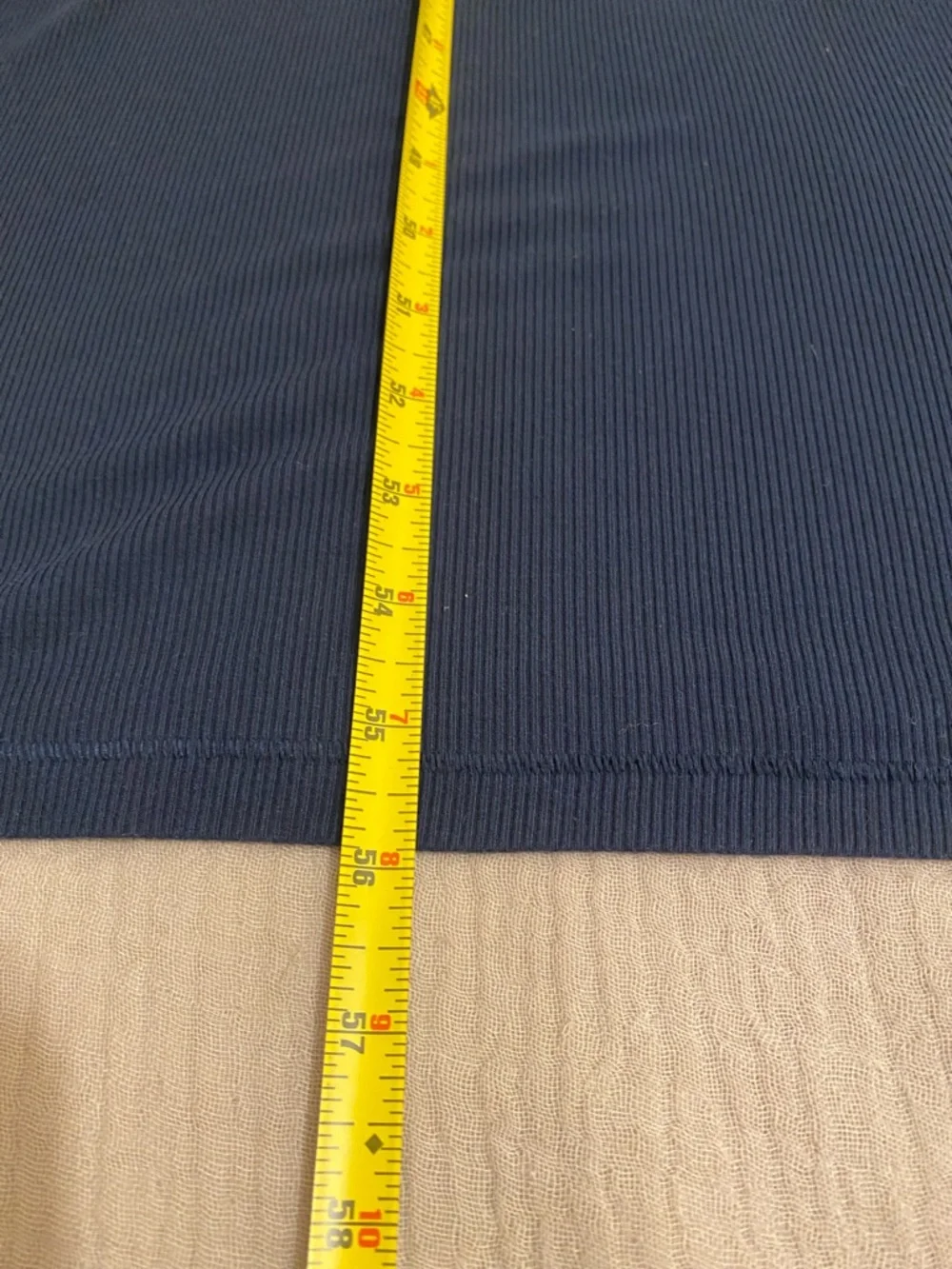 SKIMS  Relaxed Navy Short-Sleeve Maxi Dress with Contrast Trim. Size XL - Picture 7 of 8